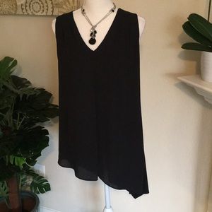 White House/Black Market Black Layered Top